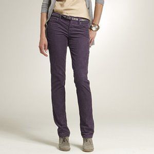 J. Crew Vintage Matchstick Skinny Cords in Dark Plum size 28S